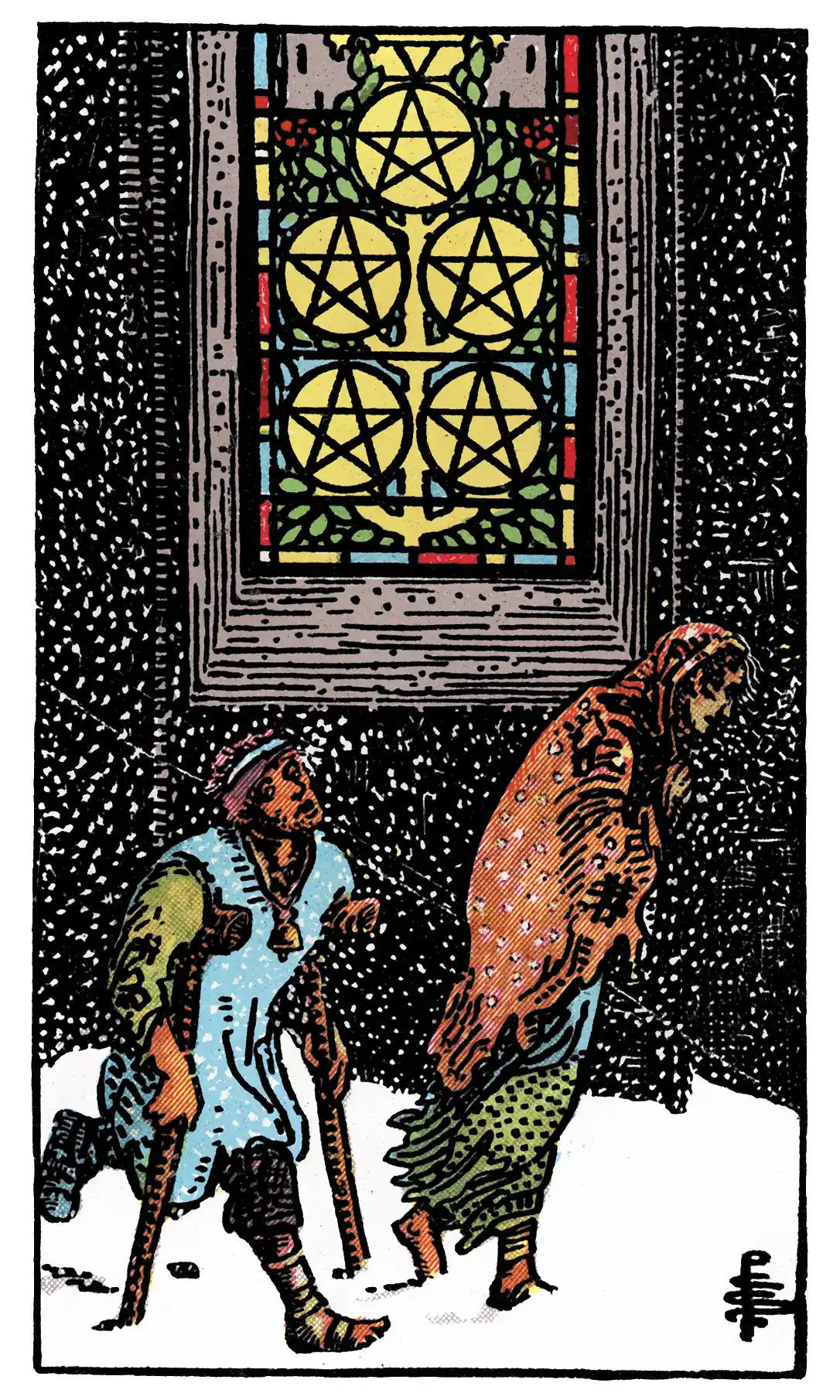 five of pentacles